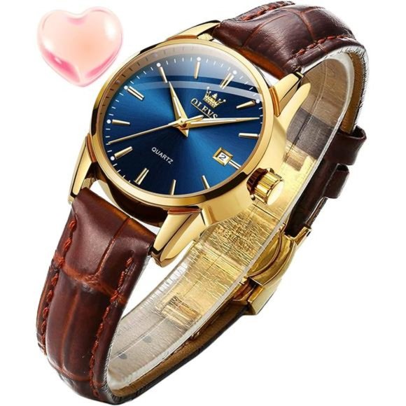 Leather Women Watches Ladies Dress Analog Quartz Date Classic Luminous Leather